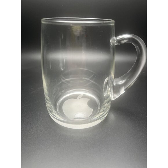 Rare Apple Logo Glass Beer Mug 16 Oz 1980 collectible computer - Picture 4 of 5